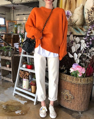 Felix Knitted Orange Sweater