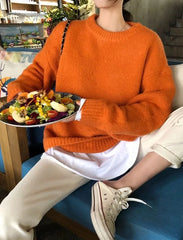 Felix Knitted Orange Sweater