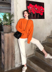Felix Knitted Orange Sweater