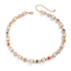 J-Hope Gold Flower Pearl Necklace