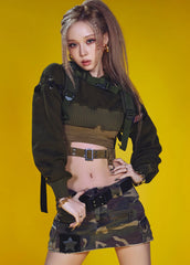 Winter Camouflage Mini Skirt