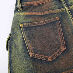 Yeji Emerald Gradient Denim Skirt