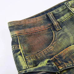 Yeji Emerald Gradient Denim Skirt