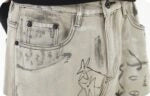 Jungkook Grey Graffiti Baggy Pants