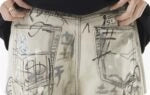 Jungkook Grey Graffiti Baggy Pants
