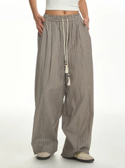 Karina Pinstripe Pleated Pants