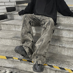 Jake Ash Pleated Side Jeans