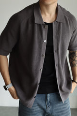 Jungkook Ash Short-Sleeve Knit Shirt