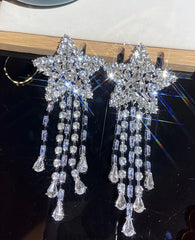 Haerin Silver Star Drop Earrings
