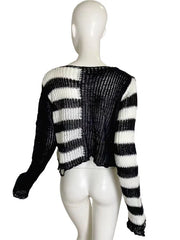 Haewon Cropped Stripe Sweater