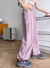 Hanni Blush Cargo Drawstring Pants