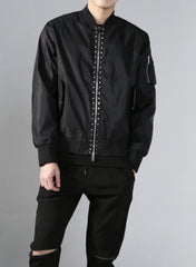 J-Hope Noir Studded Bomber Jacket