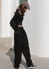 Jay Noir Wide-Leg Pants