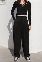 Jay Noir Wide-Leg Pants