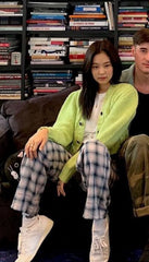 Jennie Tartan Straight Pants