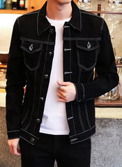 Jimin Noir Double-Zip Leather Jacket