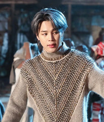 Jimin Silver Curved Stick Drop Earrings
