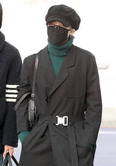 Jimin Olive Classic Turtleneck Sweater