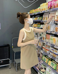 Jisoo Minimalist Trapeze Dress
