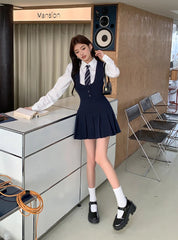 Jiwoo Pleated Vest Dress