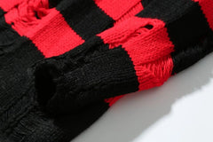 Jungkook Ripped Striped Sweater
