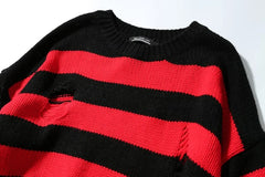 Jungkook Ripped Striped Sweater