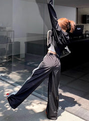 Kazuha Side Bow Stripe Pants