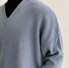 Sunghoon Sky Knit V-Neck Sweater