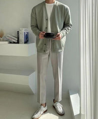 Suga Mint V-Neck Cardigan