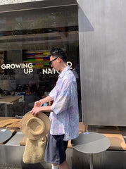 Sunghoon Lilac Floral Summer Shirt
