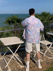 Sunghoon Lilac Floral Summer Shirt