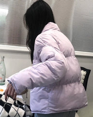 Wonyoung Lilac Puffer Jacket