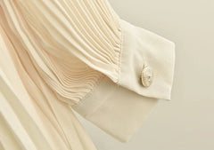 Lisa Pleated Long Dress