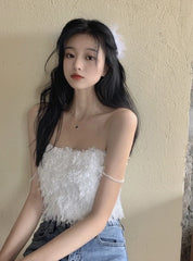 Lisa Fluffy Crop Top