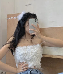 Lisa Fluffy Crop Top