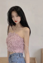 Lisa Fluffy Crop Top
