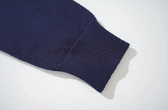 Jin Navy Lined V-Neck Cardigan