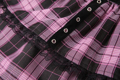 Ningning Lilac Plaid Skirt