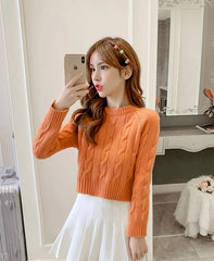Suga Tangerine Knot-Pattern Sweater