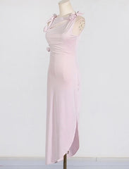 Rei Pink Floral Cut-Out Dress