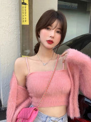 Jisoo Mohair Cardigan Set