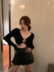 Chaeryeong Ribbed Open Cardigan