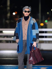 RM Patchwork Long Cardigan