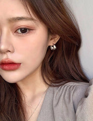 RM Silver Chunky Hoop Earrings