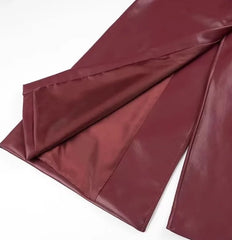 Lisa Faux Leather Trench Coat