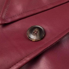 Lisa Faux Leather Trench Coat