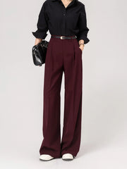 Rose Pleated Suit Pants