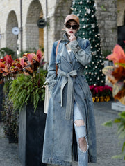 Ruka Denim Trench Coat