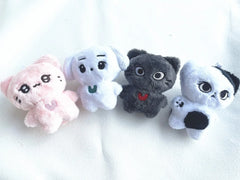 NewJeans Danielle Inspired Black & White Cat Doll Keychain