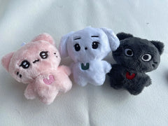 NewJeans Danielle Inspired Black & White Cat Doll Keychain